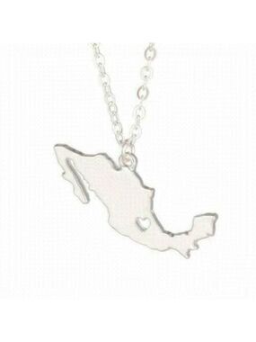 Love Mexico Map Necklace